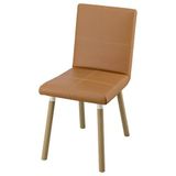 IKEA TONSTAD döşemeli ahşap sandalye Bomstad altın kahverengi-meşe görünümlü - 79596257