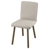 IKEA TONSTAD döşemeli ahşap sandalye Fridtuna açık bej-kahverengi meşe görünümlü - 39596259