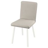 IKEA TONSTAD döşemeli ahşap sandalye Fridtuna açık bej-kırık beyaz - 79596262