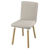 IKEA TONSTAD döşemeli ahşap sandalye Fridtuna açık bej-meşe görünümlü - 69596253