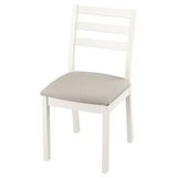 IKEA TONSTAD döşemeli ahşap sandalye kırık beyaz-Fridtuna açık bej - 20594019