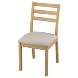 IKEA TONSTAD döşemeli ahşap sandalye meşe görünümlü-Fridtuna açık bej - 00593884
