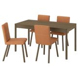 IKEA TONSTAD mutfak masası takımı kahverengi/meşe kaplama-Bomstad altın kahverengi - 29596919