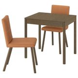 IKEA TONSTAD mutfak masası takımı kahverengi/meşe kaplama-Bomstad altın kahverengi - 79596785