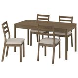 IKEA TONSTAD mutfak masası takımı kahverengi/meşe kaplama-Fridtuna açık bej - 09596920