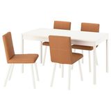 IKEA TONSTAD mutfak masası takımı kırık beyaz-Bomstad altın kahverengi - 19596646