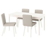 IKEA TONSTAD mutfak masası takımı kırık beyaz-Fridtuna açık bej - 99596647