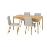 IKEA TONSTAD mutfak masası takımı meşe kaplama-Fridtuna açık bej/meşe görünümlü - 89596718