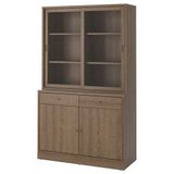 IKEA TONSTAD sürgü kapaklı dolap kahverengi meşe kaplama - 49515050