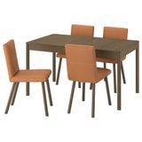 IKEA TONSTAD yemek masası takımı kahverengi/meşe kaplama-Bomstad altın kahverengi - 19596825