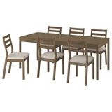 IKEA TONSTAD yemek masası takımı kahverengi/meşe kaplama-Fridtuna açık bej - 39596928