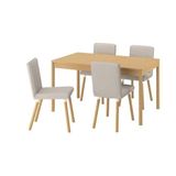 IKEA TONSTAD yemek masası takımı meşe kaplama-Fridtuna açık bej/meşe görünümlü - 19596712