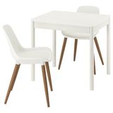 IKEA TONSTAD/GRÖNSTA mutfak masası takımı kırık beyaz-kahverengi/beyaz - 79596592