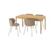 IKEA TONSTAD/KRYLBO mutfak masası takımı meşe kaplama-Tonerud koyu bej - 29596716