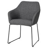 IKEA TOSSBERG döşemeli sandalye siyah-Gunnared koyu gri - 10582644