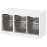 IKEA Trofast 34x44x55 cm Beyaz-Gri Saklama Ünitesi
