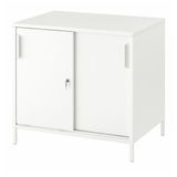 IKEA Trotten Sürgü Kapaklı Beyaz 80x75 cm Dolap