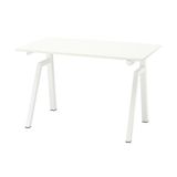 IKEA TROTTEN yüksekliği ayarlanabilen çalışma masası dişbudak görünümlü-beyaz - 49621871