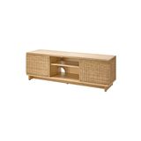 IKEA tv sehpası, rattan, 157x41x49 cm