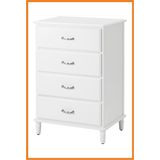 IKEA Tyssedal 4 Çekmeceli Şifonyer 67 x 102 cm Beyaz