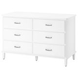 IKEA TYSSEDAL 6 çekmeceli şifonyer beyaz - 20293714