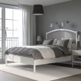 IKEA TYSSEDAL/LÖNSET çift kişilik karyola beyaz - 19058133