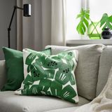 IKEA UNDERBLOMMA kırlent kılıfı beyaz-yeşil - 00576021
