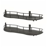 IKEA UTRUSTA Serisi, köşe alt dolap kiler rafı, 128 cm, gri gri #959595