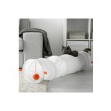 IKEA UTSADD 128x25 cm Kedi Evcil Hayvan Oyun Tüneli Beyaz Turuncu