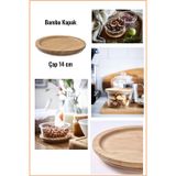IKEA Vakumlu Saklama Kabı Kapağı / Bambu Kapak / 14 Cm Çap