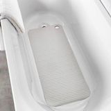 IKEA Vantuzlu Banyo Ayak Kaydırmaz Matı 33X84 Cm Gri Renk Küvet-Duş Içi Kauçuk