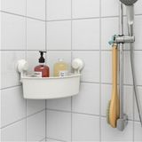 Ikea Vantuzlu Tısken Beyaz Yapışkanlı Köşe Duş Rafı