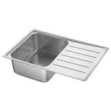 IKEA VATTUDALEN tek gözlü damlalıklı eviye paslanmaz çelik - 70315172