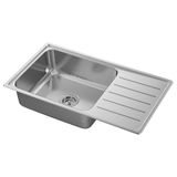 IKEA VATTUDALEN/LILLVIKEN tek gözlü damlalıklı eviye paslanmaz çelik - 29158189
