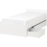 IKEA Vıhals / Luröy Tek Kişilik Karyola Beyaz 90 x 200 cm 2 Çekmeceli
