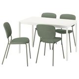 IKEA VIHALS mutfak masası takımı beyaz-Tibbleby gri/yeşil - 59589955