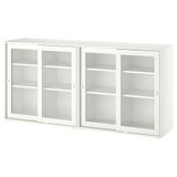 IKEA VIHALS sürgü kapaklı dolap beyaz-cam - 89521209