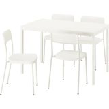 IKEA Vıhals Yemek Masası Takımı Beyaz 4 Sandalyeli Açılabilir 120 / 180 x 74 cm