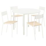 IKEA VIHALS/BUSLATT mutfak masası takımı beyaz-çam - 09590490
