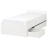IKEA VIHALS/LINDBADEN tek kişilik karyola beyaz - 89625805