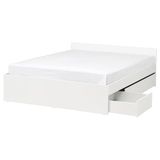 IKEA VIHALS/LURÖY çift kişilik karyola beyaz - 39581979