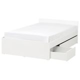 IKEA VIHALS/LURÖY çift kişilik karyola beyaz - 99581976