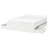 IKEA VIHALS/LURÖY çift kişilik karyola beyaz - 99581995