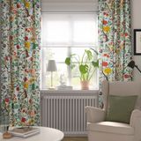 IKEA VILDPERSILJA fon perde/2 kanat çiçek desenli - 60573345