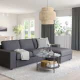 IKEA VIMLE bazalı yataklı köşe kanepe gunnared orta gri - 69545287