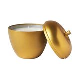 IKEA Vınterfınt Metal Kutuda Kokulu Mum, Altın Rengi, 24 Saat, Vanilya, Tarçın ve Tatlı Elma, 9 cm - Gold