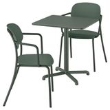 IKEA VISINGSÖ masa ve sandalye seti parlak koyu yeşil - 69615534