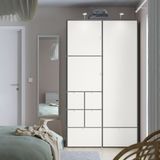 IKEA VISTHUS gardırop gri-beyaz - 90493446