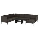 IKEA VITTSKAR bahçe köşe oturma grubu koyu gri - 59591251