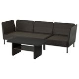 IKEA VITTSKAR bahçe oturma grubu koyu gri - 39591153